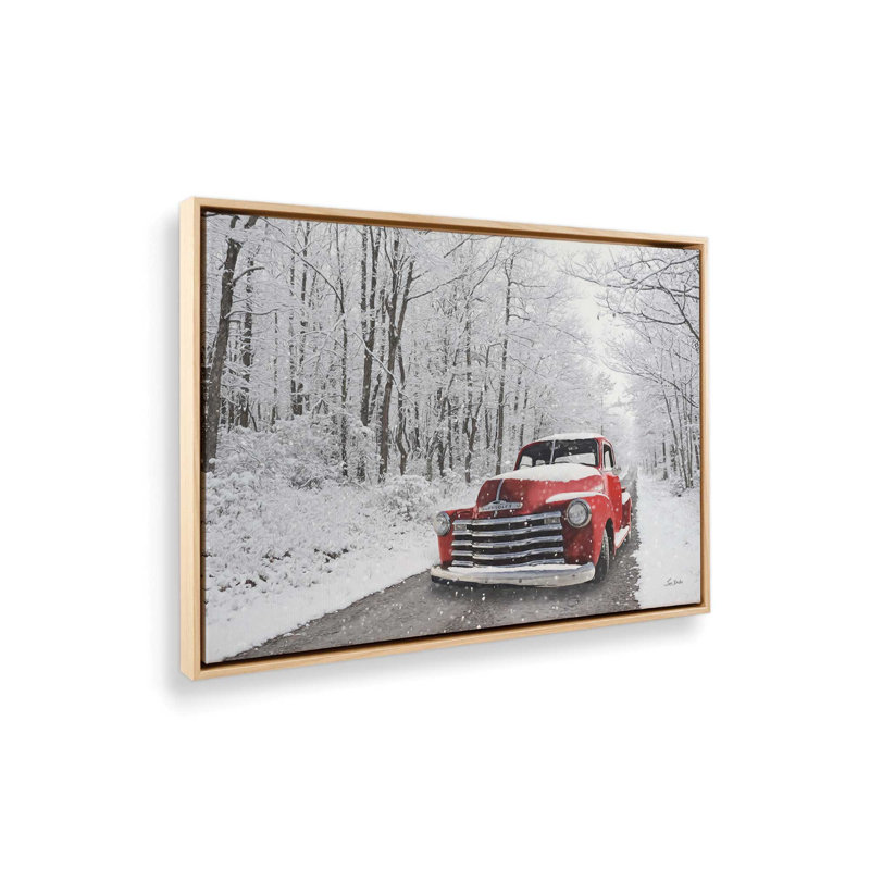 «Snowy Day» par Lori Deiter, reproduction d'art, Toile avec cadre, Tan, L 16 po x H 12 po