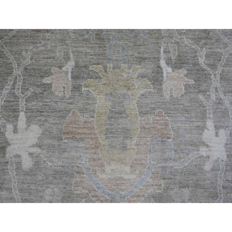 Tapis brun en laine noué à la main 14 pi x 23 pi 3 po angora angora FFE6967E41904F158C306DDA365B7A26