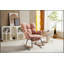 Chaise berçante en tissu Teddy avec repose-pieds réglable, parfaite pour la détente et le confort dans tout espace de vie-514572665-514572666