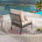 1-Piece Armless PE Wicker Outdoor Lounge Chair With Cushions