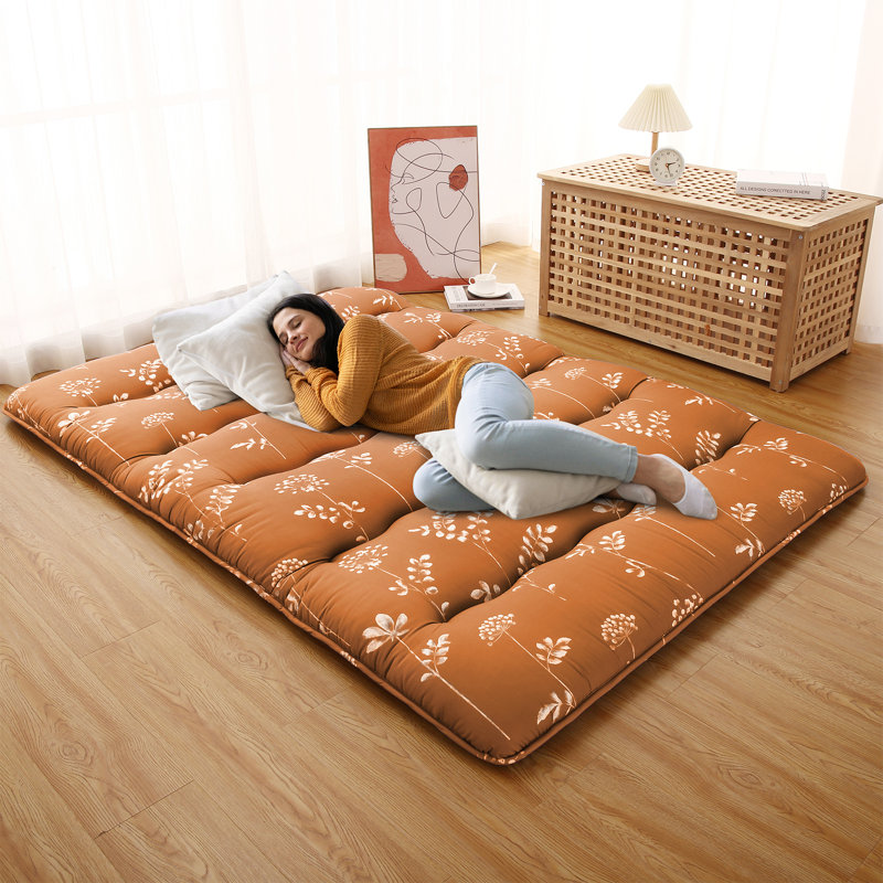 Matelas futon japonais, Rouge, Lit double