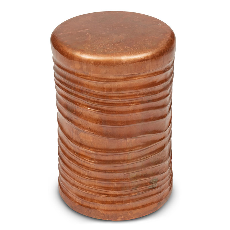 Jonica Aluminum Accent Stool, Copper