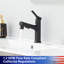Robinet de lavabo de salle de bain chromé avec conduite d'eau-65689590