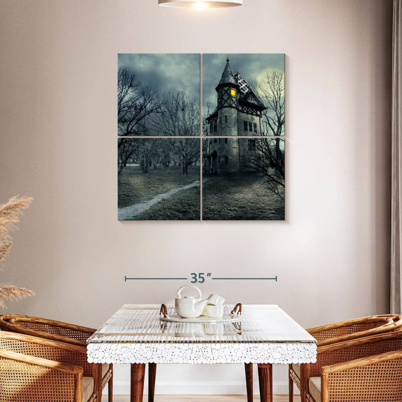 Hitzel Haunted House, 38" H x 38" W