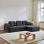 Canapé modulaire polyvalent avec méridienne, canapé modulaire à assise profonde pour le salon, aucun assemblage requis, confort en mousse viscoélastique chenille-710898085