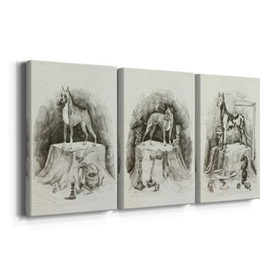 A Gentleman IV  -Custom Wrapped Gallery Canvas - 3 Pieces