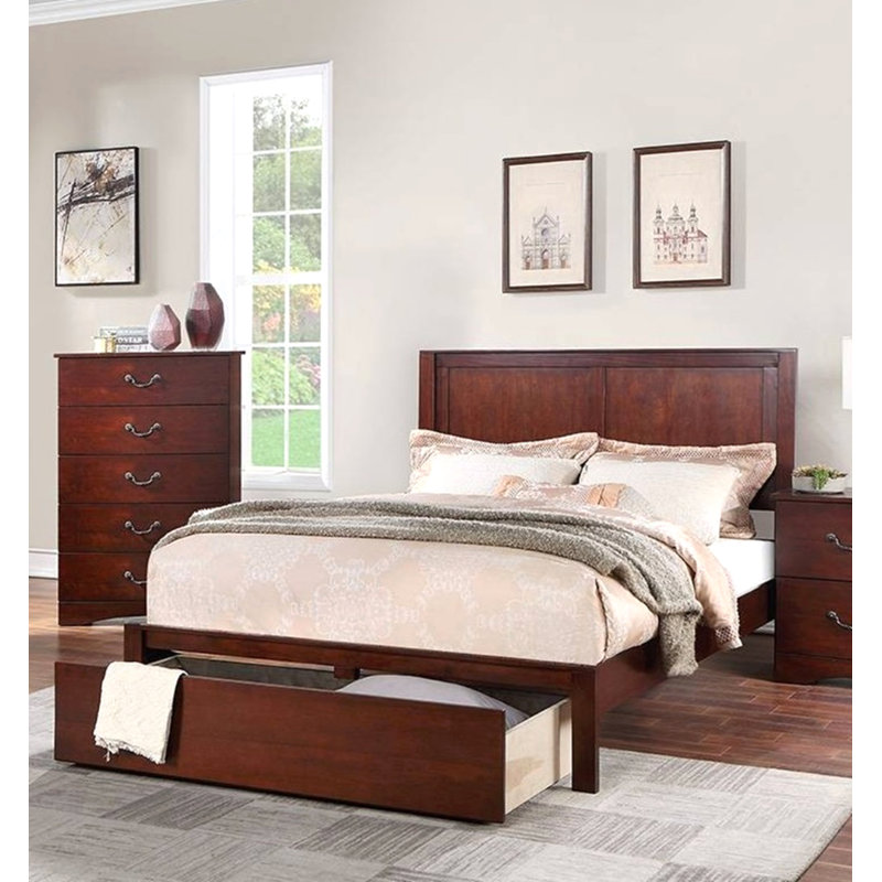 Mobilier de chambre à coucher rustique 1pc, Très grand californien, Cerisier