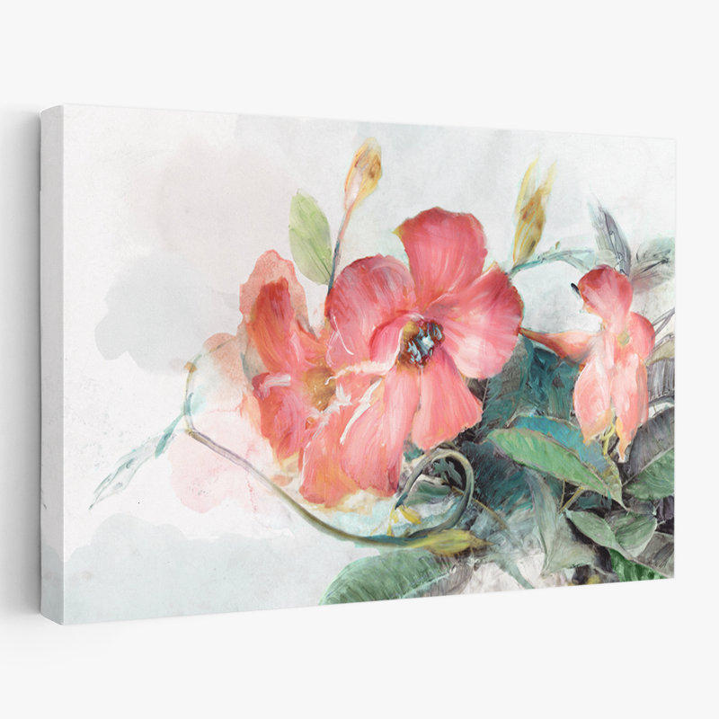 Plantes, fleurs, fleur tropique I, art mural, H 16 po x l 24 po