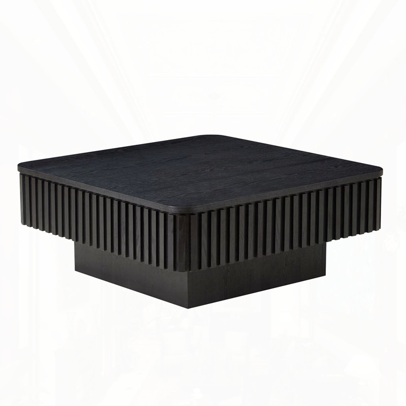 Modern Square Coffee Table, Black