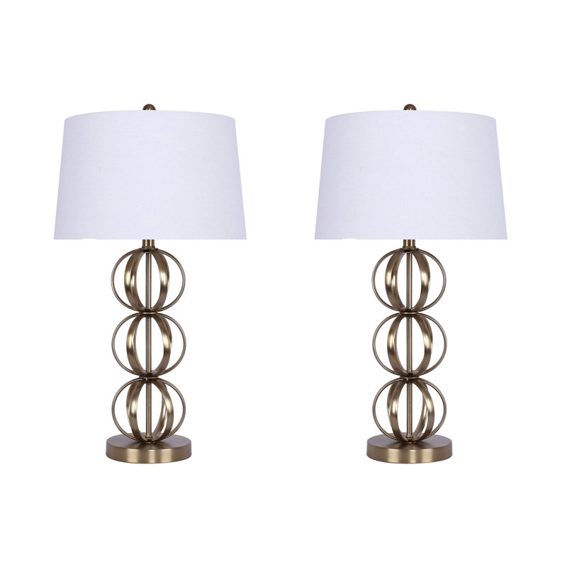 Ensemble de lampes de table 29,5 po, Plaquée or
