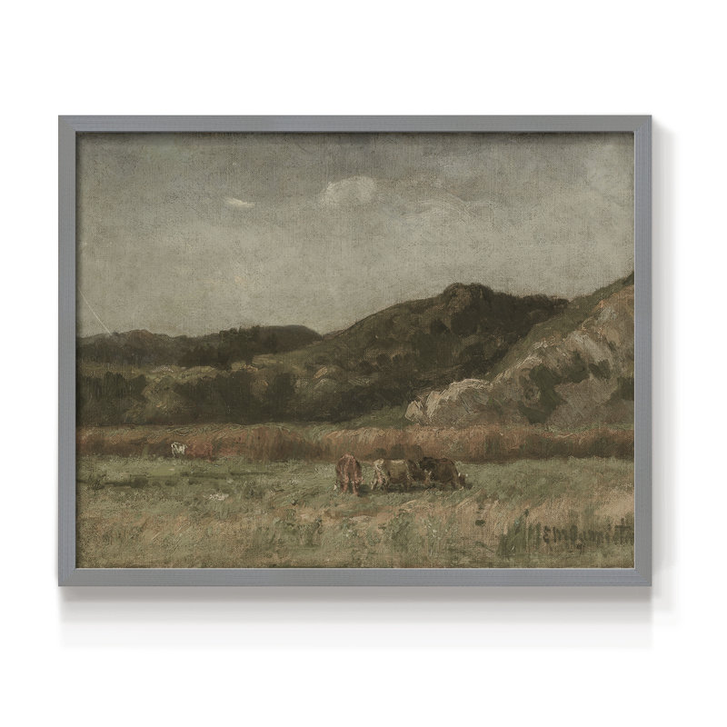 Paysages rétro-DCCXIX - reproduction encadrée, Gris