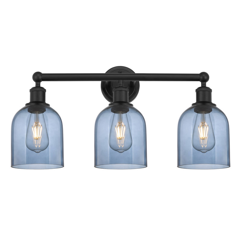Allysson 3 - Light Dimmable Vanity Light, Princess Blue, Matte Black