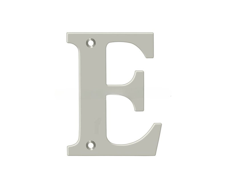 4" H Brass House Letter, Lifetime Brass, F