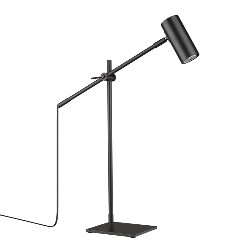 Lampe de table noire matte 21,75 po Ahmed-Farhan, Noir mat
