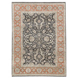 Hand Knotted Wool Area Rug in Black And Red