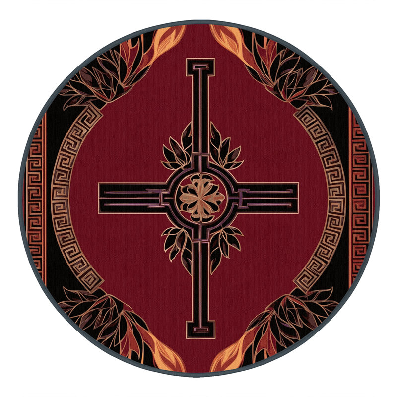Art Deco Reverie Rug, Round 8'