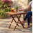 Folding Teak Small Table, Oiled Finish