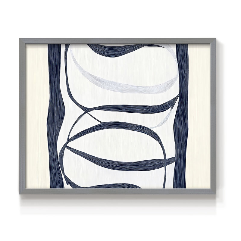 Série abstraite III, reproduction encadrée, H 8 po x l 10 po, Gris