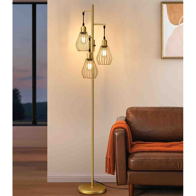 Benoto 166cm Tree Floor Lamp, Gold
