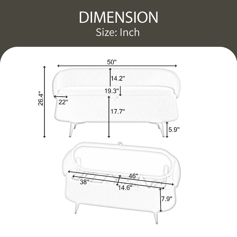 Banc de rangement Umesh, Vert