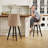 Swivel Bar Stools, 26'' Upholstered Counter Stool with Solid Wood Frame-740948572