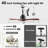 Vaczon 42" Smart IP54 Waterproof Plug-in Propeller Ceiling Fan with Dimmable 3CCT LED Lights 6-Speed Reversible DC Motor Timer Remote and APP Control
