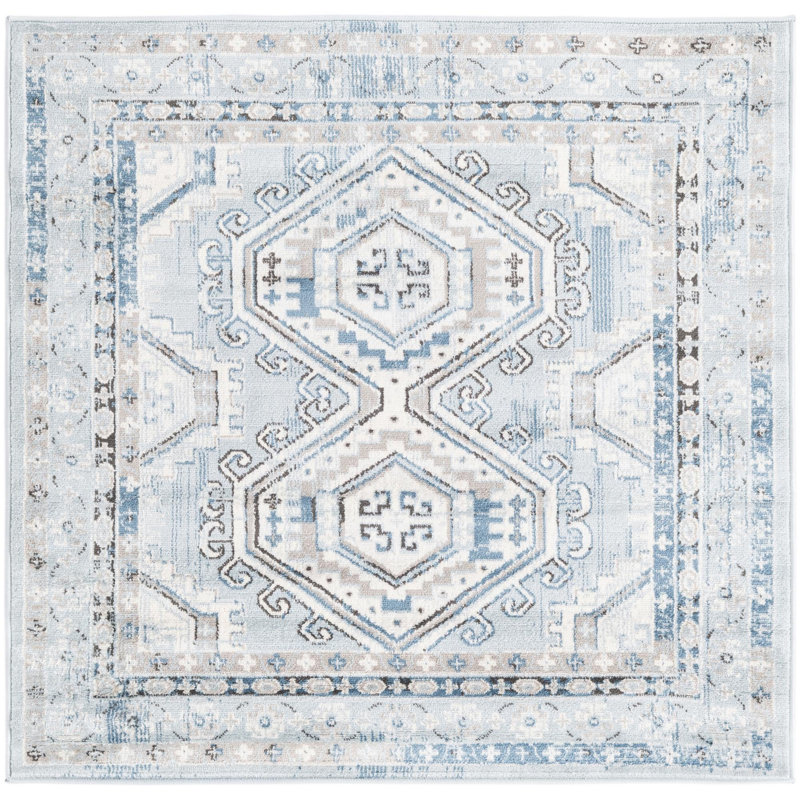 Abstract Indoor Rug, Square 4'
