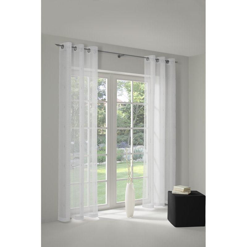 Kamala Semi Sheer Curtain Single Panel, 600 W x 120 D cm