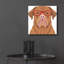 Art mural en verre Epic Art «Dogue De Bordeaux portant des lunettes de hipster»-1576500170