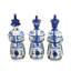 3 Piece Sitting Qing Emperors of 3 Generations Figurine Set