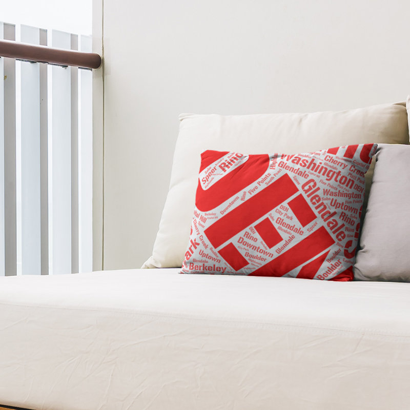 Coussin lombaire intérieur/extérieur denver, Rouge, Non