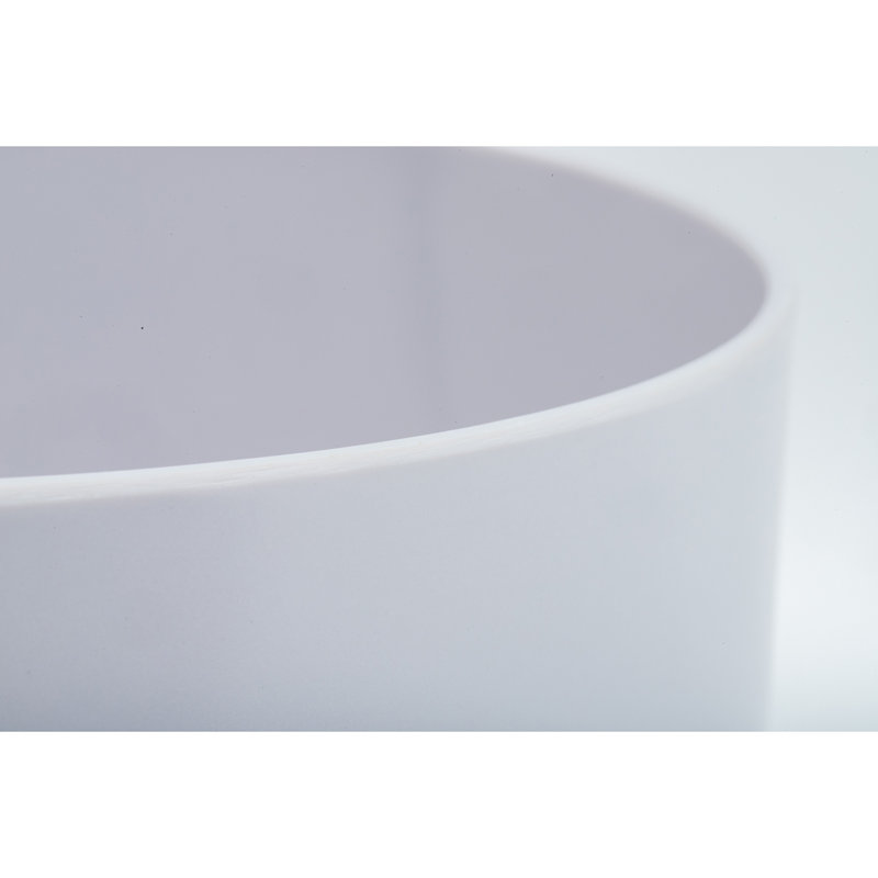 Ensemble de 2 pots en mélamine blanc mat