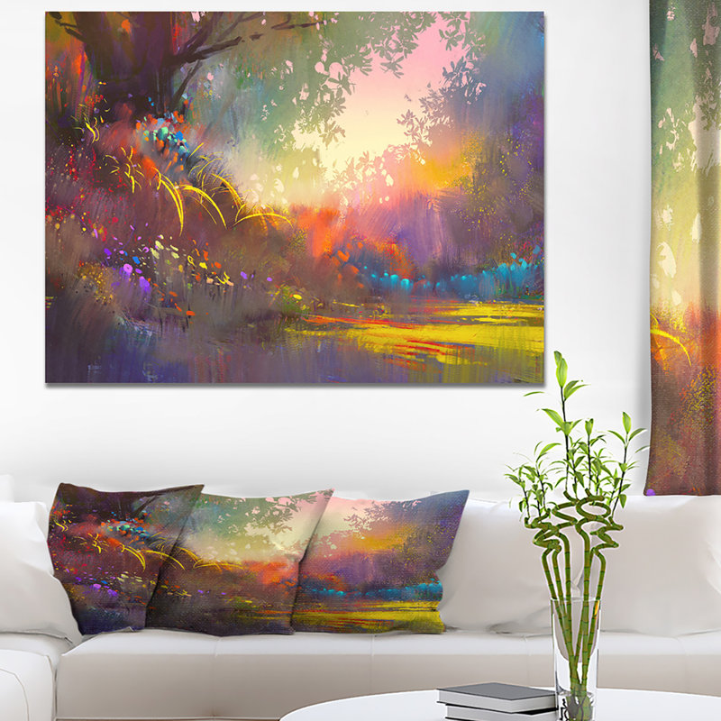« couleur paysage », reproduction sur toile tendue, H 40 po x l 30 po x P 1,5 po