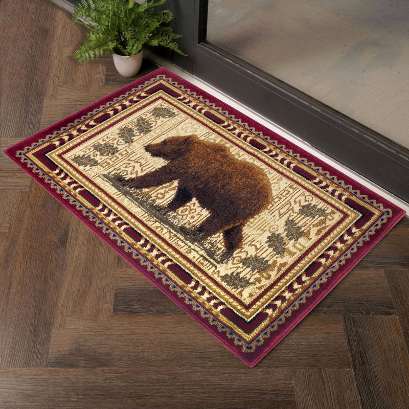 5 Ft. 3 In. X 7 Ft. 3 In. Lodge Style Style Area Rug, Rectangle 5'3" x 7'3"