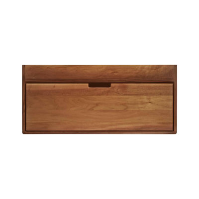 Topanga 35.5" Wall Mounted Single Bathroom Vanity Base Only in Walnut