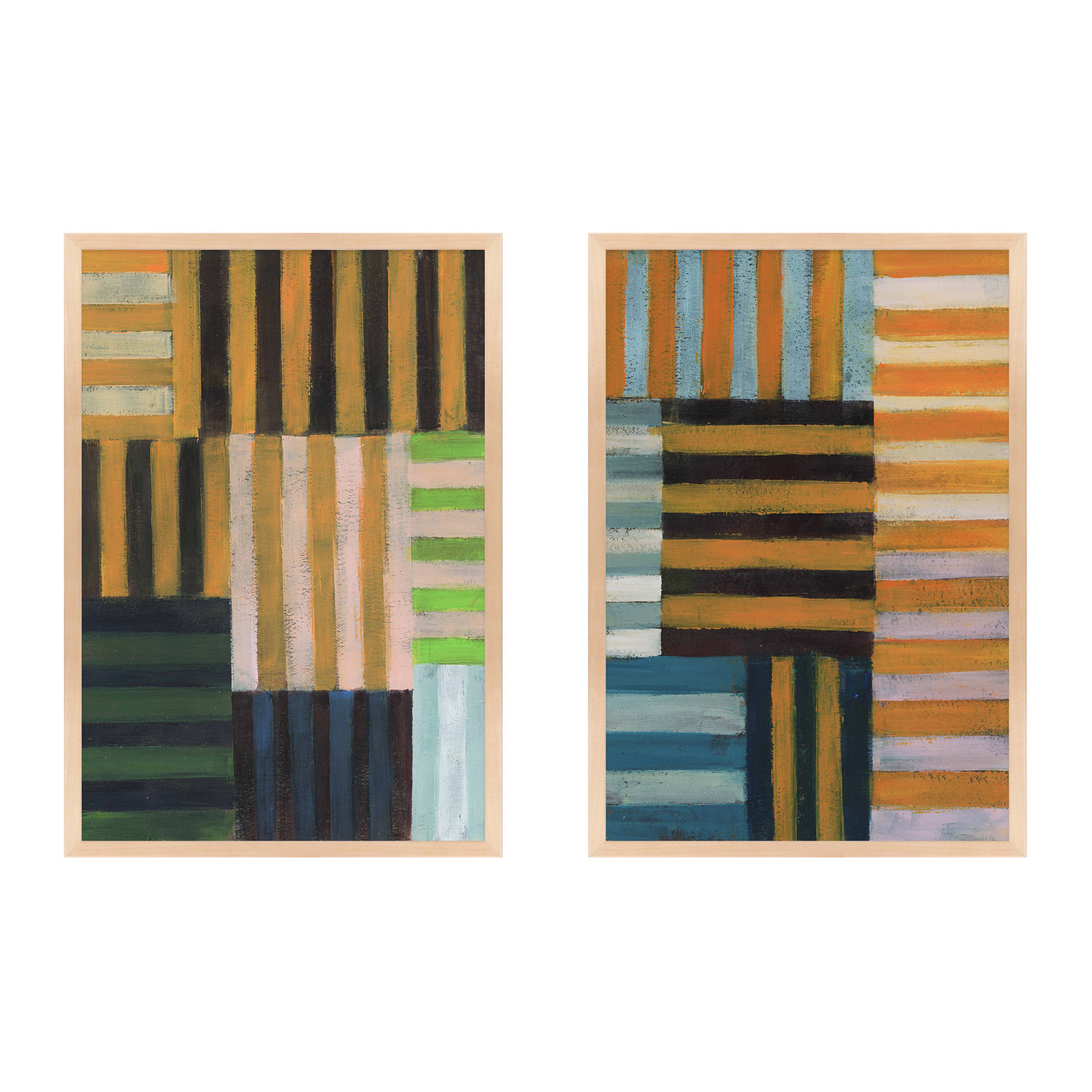 Give-and-Take 2-Piece Print Set, Maple, 20" H x 16" W, Framed Print Paper without Mat