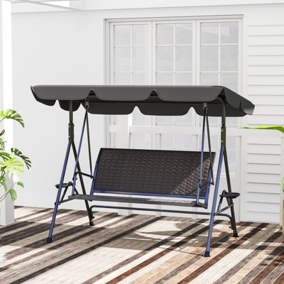 3 Person Porch Swing with Canopy