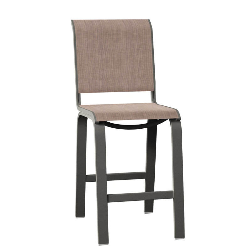 Tabouret de bar 26 po Holna, Graphite texturé, Fenouil Augustine Sunbrella®