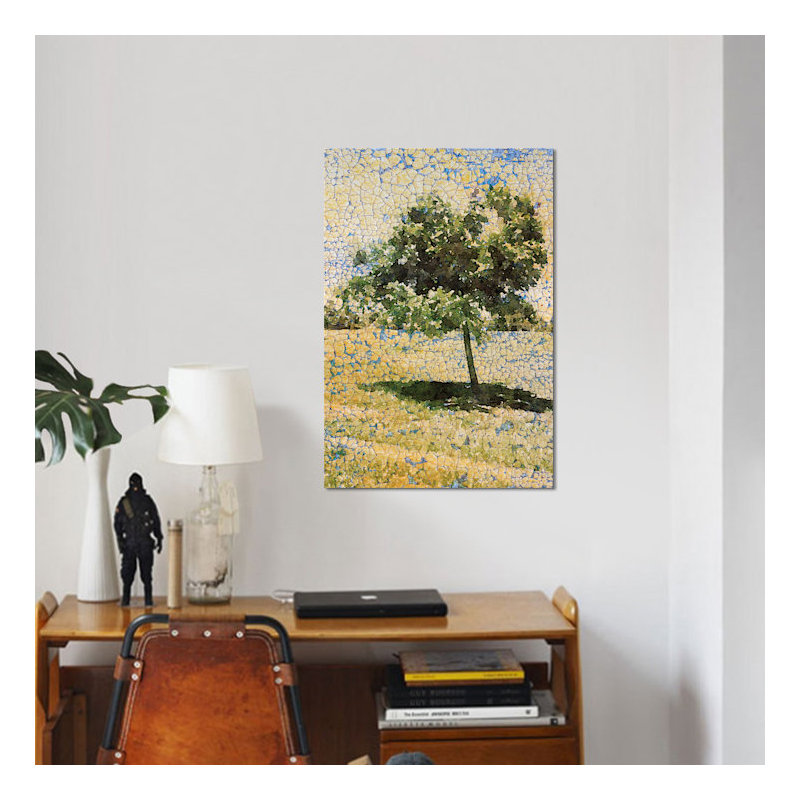 « a ensoleillé day », impression sur toile, H 48 po x l 32 po x P 1,5 po, Cadre noir, Pas de tapis