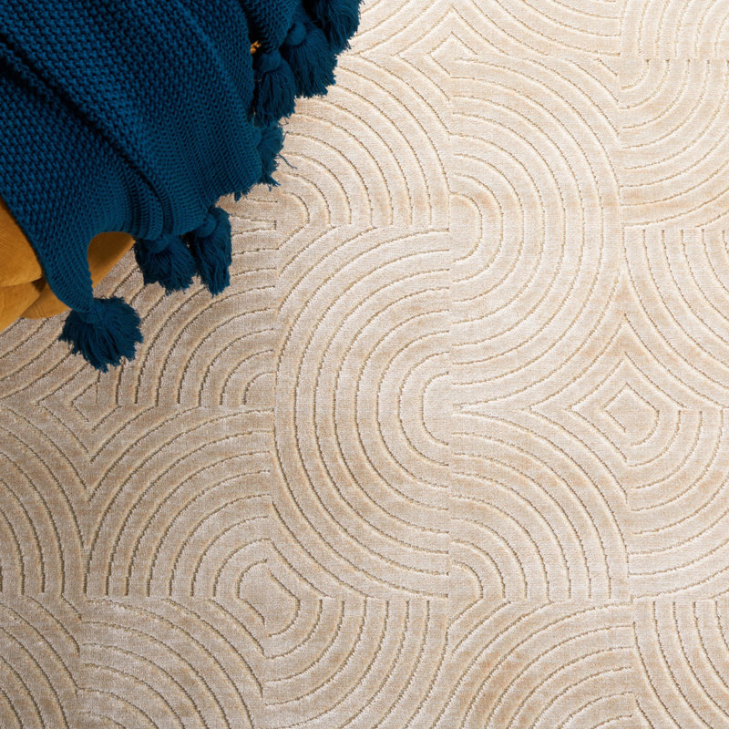 Tapis géométrique Pittenger Paradise Performance, Rectangle 4 pi x 5 pi 7 po