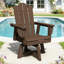 Chaise Adirondack pivotante en plastique brun PEHD-132055739