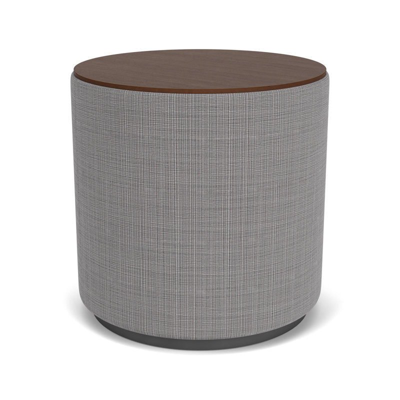 Table de réception avec plateau en stratifié Darsey, Noyer Riftwood, 20", Gris anthracite; gris chambray