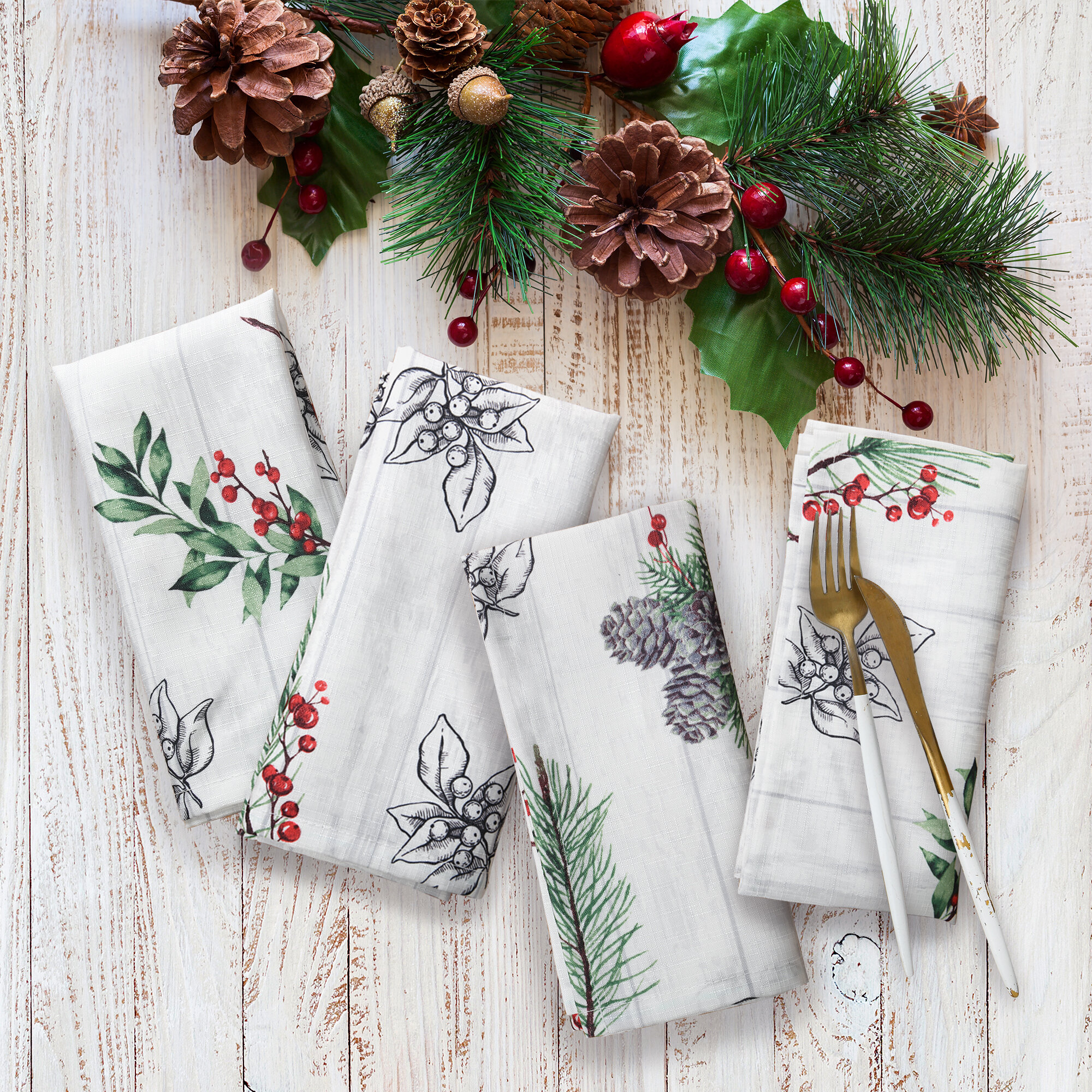 Dark Brown Linen Napkins for Christmas Dinner Table. Farmhouse Linen Cloth  Dinner Napkins. Napkin Set of 4, 6, 8 & More, Various Colors 