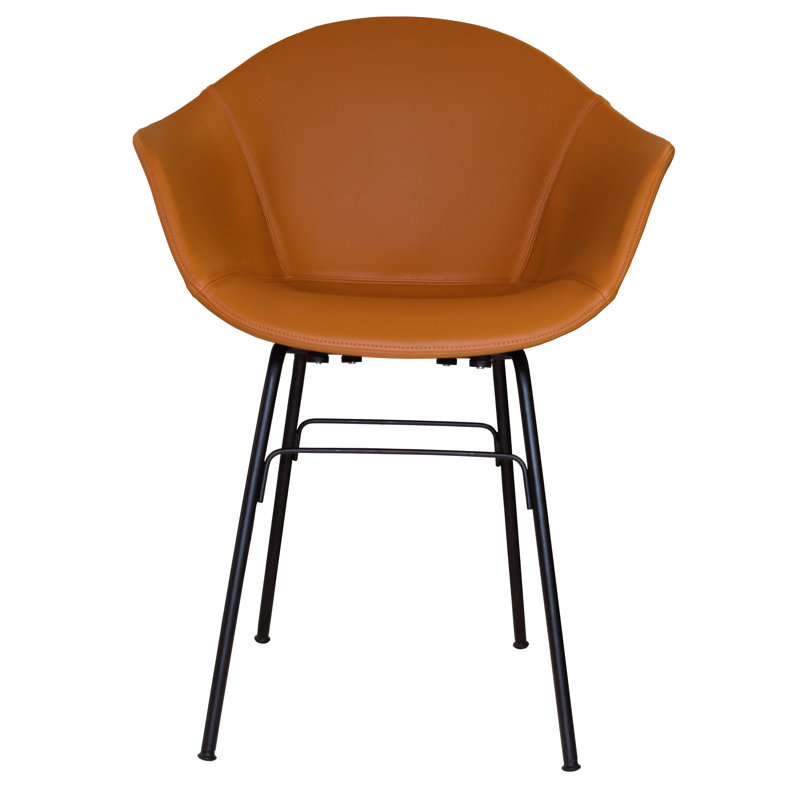 Chaise rembourrée TA, Noir