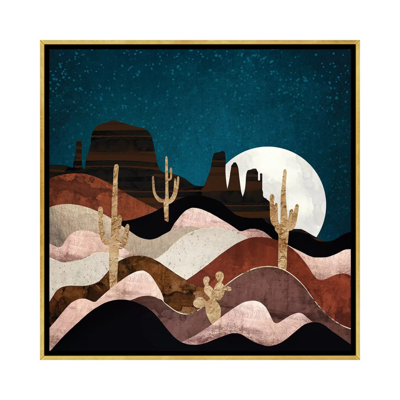 Étoiles du désert - impression, Aucun mat, 26" H x 26" W x 1.5" D, Toile encadrée d'or