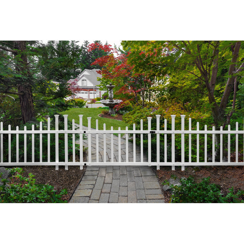 Zippity Outdoor Products 5 ft. W x 2.5 ft. H White Vinyl Washington Fence Gate Kit