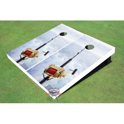 Planche à cornhole de pêche canne