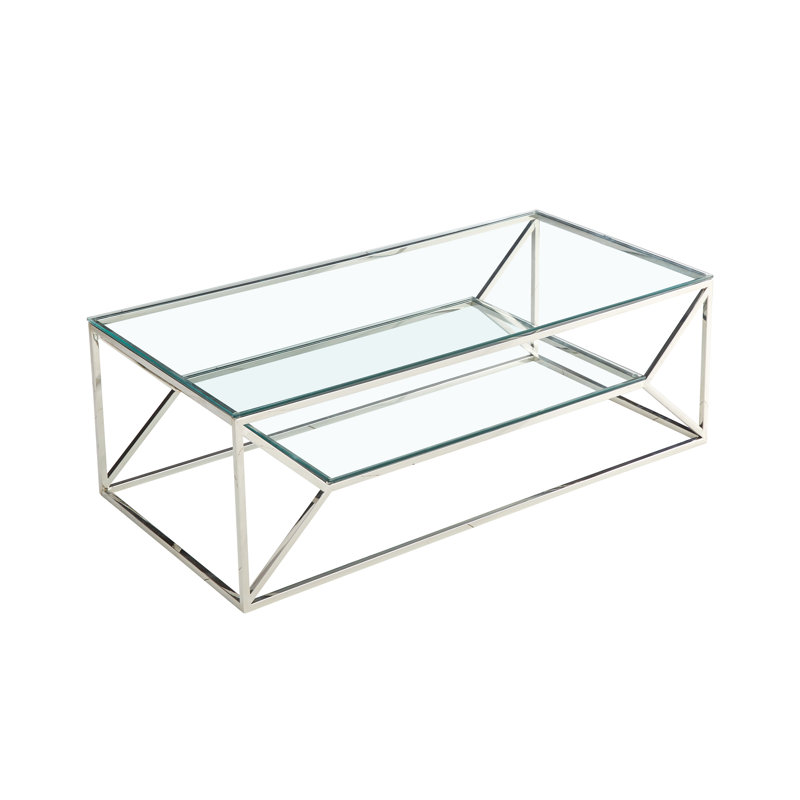 Matteo Clear Glass Coffee Table