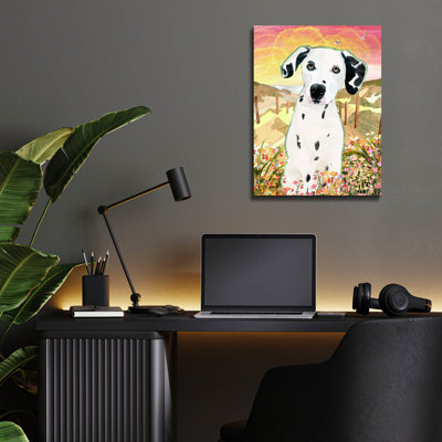 Art mural en verre épique «Sunset Beach» par Thatgrubgirl, 12 po x 16 po
