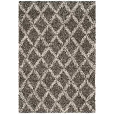 Tapis gris / ivoire à motif géométrique Hermione